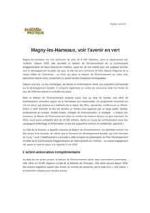 Magny-les-Hameaux, voir l avenir en vert