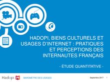 Baromètre Hadopi biens culturels 2017 (étude 2)
