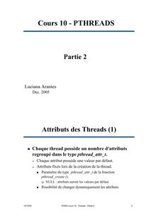 Cours 10 - PTHREADS
