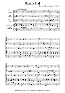 Partition complète (avec clavecin), 18 sonates, Op.10