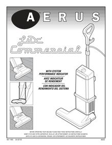 Notice Aspirateur Aerus  Lux Commercial Upright