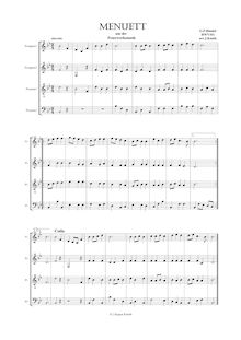 Partition Menuet II - partition complète, Music pour pour Royal Fireworks