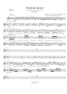 Partition hautbois , partie,  No.7 en G minor, Handel, George Frideric