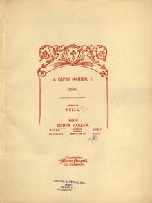 Partition couverture couleur, A Gipsy maiden, I, G minor, Parker, Henry