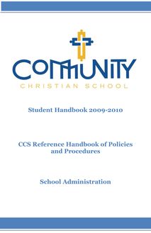 Student Handbook 2009-2010