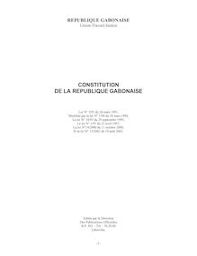 Constitution de la republique gabonaise