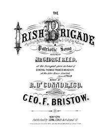 Partition complète, pour Irish Brigade, A Patriotic Song, D major