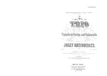 Partition complète et parties, Piano Trio No.1, D minor