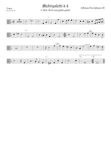 Partition ténor viole de gambe, alto clef, Madrigaletti, Ferrabosco Jr., Alfonso par Alfonso Ferrabosco Jr.