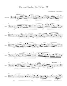 Partition , Study en F minor, 50 Concert études, Milde, Ludwig