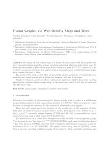 Planar Graphs via Well Orderly Maps and Trees