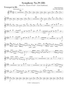 Partition trompette (en B♭), Symphony No.39  Irish Green , G major par Michel Rondeau