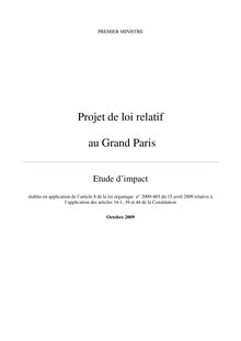 Etude d impact - Projet de loi relatif au Grand Paris