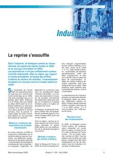 Industrie : la reprise s essouffle (Octant n°105)