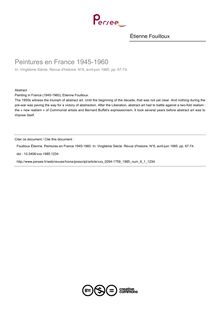 Peintures en France 1945-1960 - article ; n°1 ; vol.6, pg 67-74