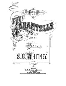 Partition complète, Tarantelle, A♭ major, Whitney, Samuel Brenton par Samuel Brenton Whitney