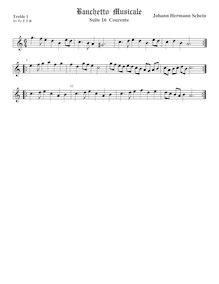 Partition viole de gambe aigue 1, Banchetto Musicale, Schein, Johann Hermann par Johann Hermann Schein