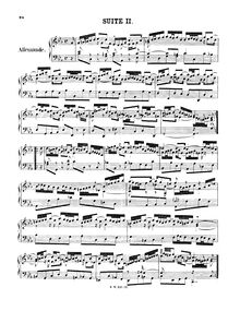 Partition No.2 en C minor, BWV 813, 6 French , Bach, Johann Sebastian