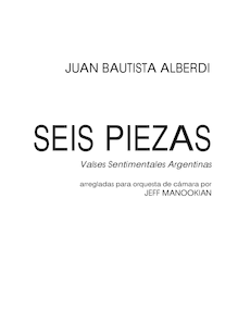 Partition Set of parties, 6 Piano pièces, Alberdi, Juan Bautista
