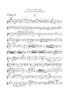 Partition cor 1, 2, 3, 4 (F, E), Concerto Gregoriano, Respighi, Ottorino