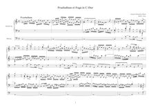 Partition complète, Prelude et Fugue en C major, BWV 545a, C major