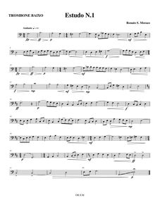 Partition basse Trombone, Trio pour Low Brass No.1, Moraes, Renato Segati