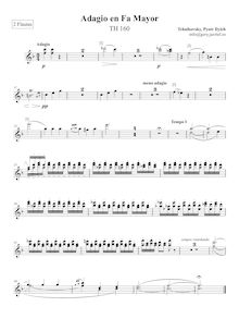Partition flûte 1/2, Adagio, F major, Tchaikovsky, Pyotr