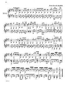Partition No.6, 18 Very Easy pièces pour Beginners, Op. 333, Grand Recueil