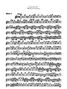 Partition hautbois 1, 2, Médée, Opéra comique en trois actes, Cherubini, Luigi