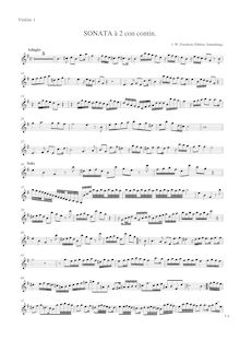 Partition violon 1, Sonata en E minor pour 2 violons et Continuo
