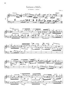 Partition complète, Fantasie en C Minor, Fantasie c-moll, C minor