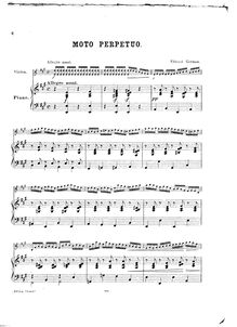 Partition de piano, Moto Perpetuo, A major, German, Edward