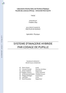 Systeme d imagerie hybride par codage de pupille., Hybrid imaging system with wavefront coding