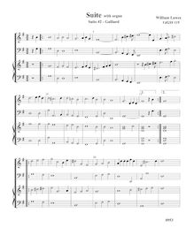 Partition Galliard VdGS No.119 - partition complète,  No.2 pour 2 violes de gambe et orgue