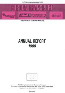 Observation of transport markets: Annual report 1988