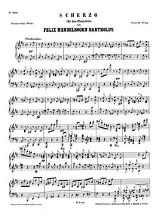 Partition complète (filter), Scherzo, WoO 2, Mendelssohn, Felix