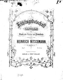 Partition de piano, Frühlingsbotschaft Cantilene,  Op.7