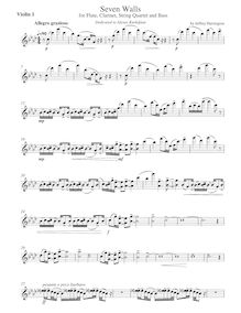 Partition violon 1, Seven Walls, Harrington, Jeffrey Michael
