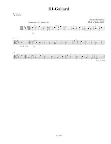 Partition viole de gambe,  No.4 en D major, D major, Rondeau, Michel par Michel Rondeau