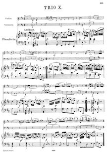 Partition de piano, 3 Piano Trios, Various:F majorD majorB♭ major