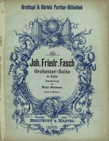 Partition couverture couleur, Ouverture-, FaWV K:G5, G major, Fasch, Johann Friedrich