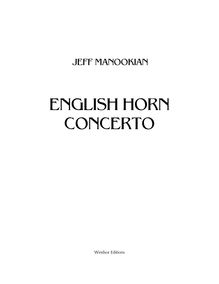 Partition Orchestral parties, Concerto pour anglais cor et Chamber orchestre