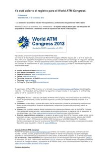 Ya está abierto el registro para el World ATM Congress
