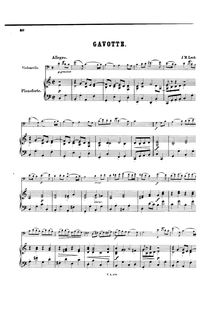 Partition de piano, Gavotte en C major, C major, Leclair, Jean-Marie