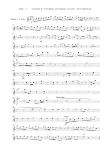 Partition Ch.1 - Clarion 1 , partie, Versuch einer Anleitung zur heroisch-musikalischen Trompeter-und Pauker-Kunst
