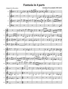Partition complète (SATB enregistrements), Fantasia, D minor