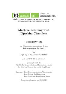 Machine learning with Lipschitz classifiers [Elektronische Ressource] / von André Stuhlsatz