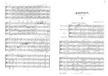 Partition complète, corde quatuor, G major, Kirchner, Theodor