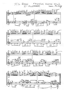 Partition complète, 6 French , Bach, Johann Sebastian par Johann Sebastian Bach