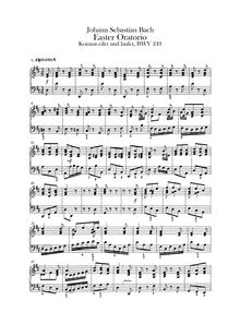 Partition clavier, Easter Oratorio, Oster-Oratorium, Bach, Johann Sebastian